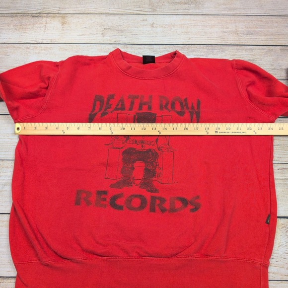 Death Row Records Crooks & Castles Mens Red Graphic Sweatshirt L/G - Picture 2 of 6